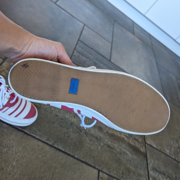 Keds Kate Spade Chunky Platform Sneakers Size 6 Red & Cream - Picture 12 of 16